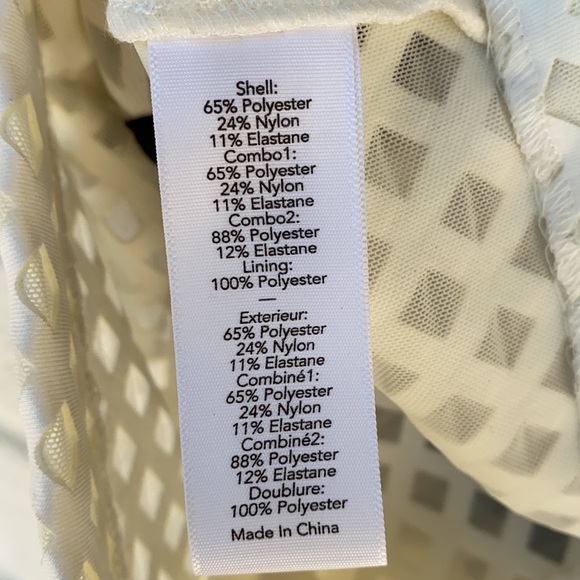 NWT Elizabeth and James Leda Lattice Laser Cut Mesh Crop Top L - Picture 7 of 8